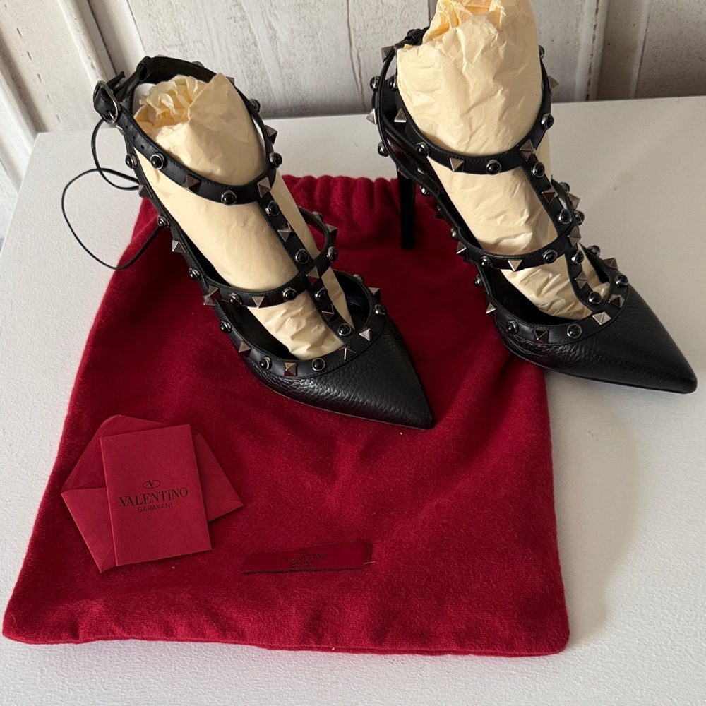 Valentino Black Studded Heels